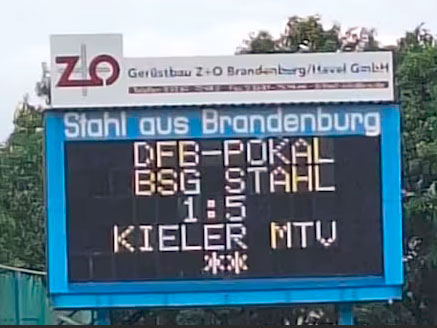 Anzeigetafel Spielstand 1:5